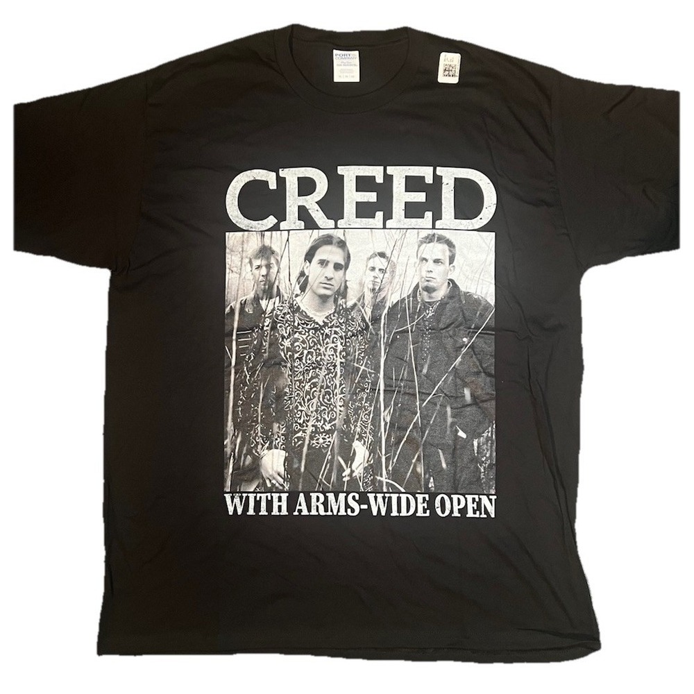 Creed-With‎ Arms Wide Open Black Short Sleve Tee Shirt- Large - New